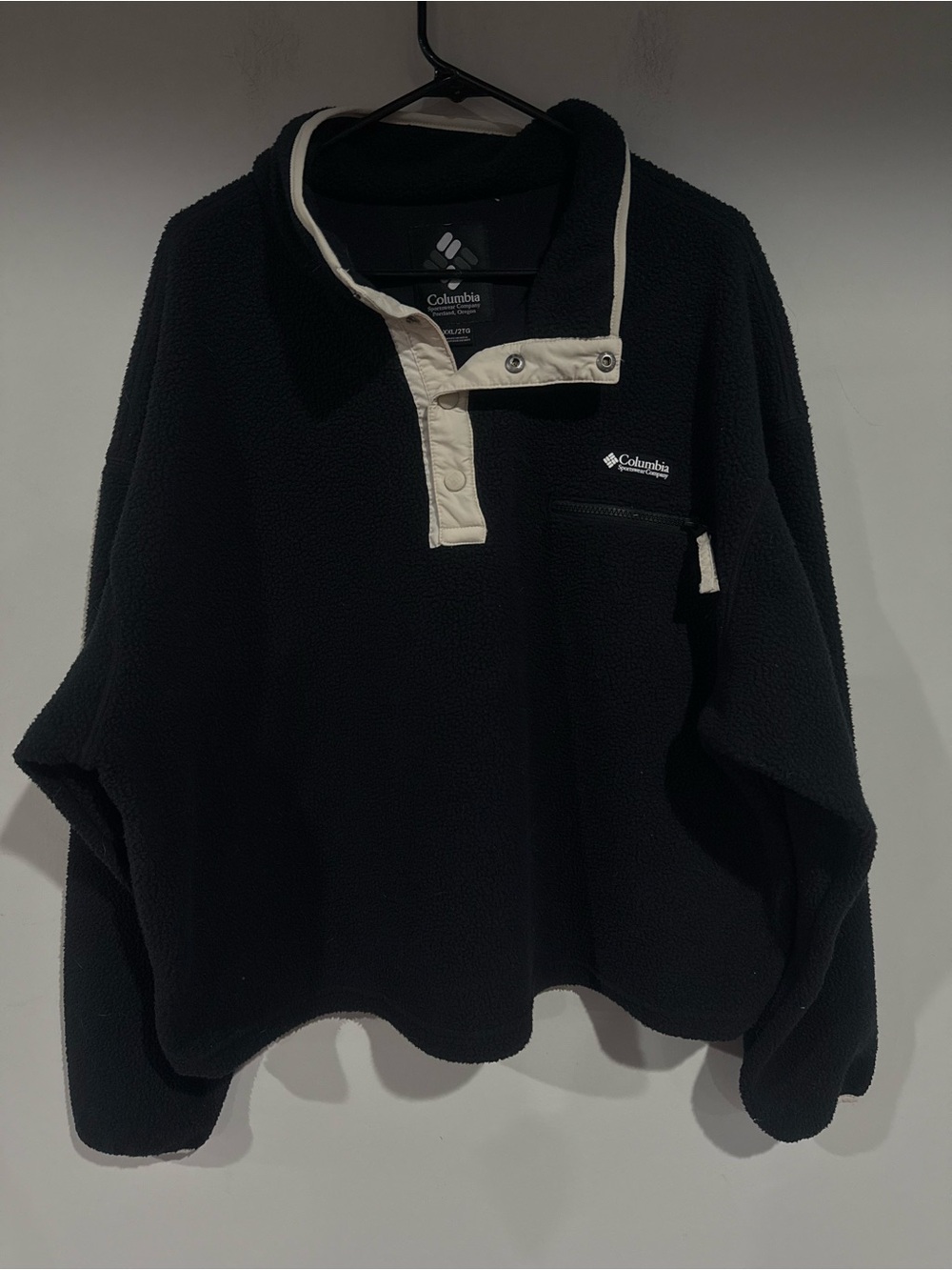 Columbia sweatshirt size 2xl women black sweatshirt teddy bear sherpa